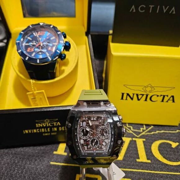 Activa x Invicta ACW2305-011 Men’s Chronograph Watch Black/Army Green - Picture 6 of 6